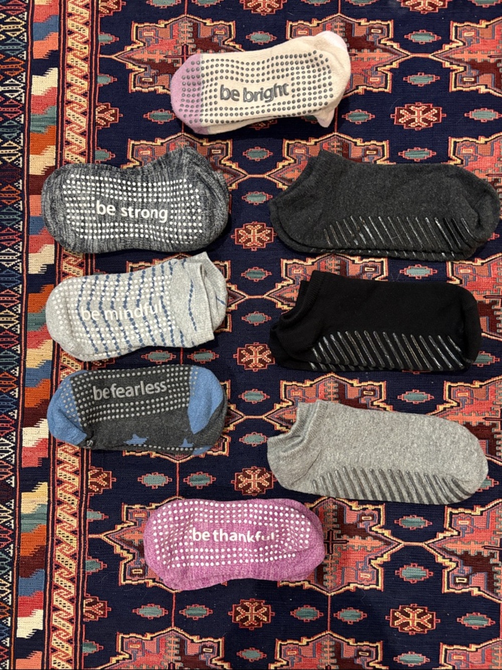 Women’s Pilates Low-Cut Grip Inside/Outside Socks - Multi Color